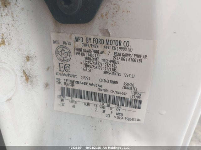 Aukcja sprzedaży 2014 Ford F250 Super Duty, vin: 1FTBF2B64EEA69384, numer aukcji: 12436551
