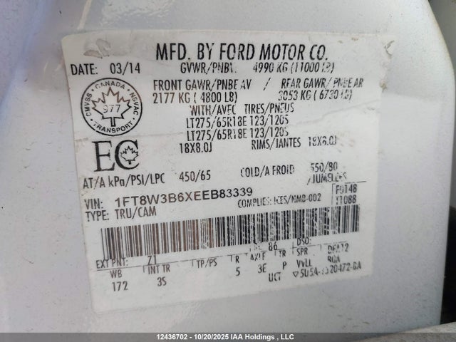 Ford F-350 2014 1FT8W3B6XEEB83339 Image 19