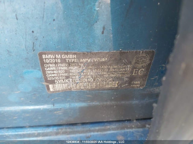 5YMKT6C50H0U38904 BMW X5 M