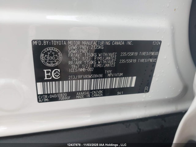2T3J1RFV8SW508496 Toyota Rav4 Adventure/trd Off Road