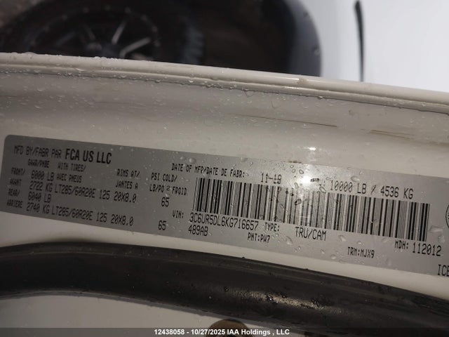 3C6UR5DL6KG716657 RAM 2500 Big Horn
