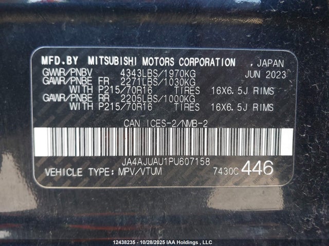 Mitsubishi RVR 2023 JA4AJUAU1PU607158 Image 15