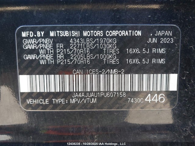 Mitsubishi RVR 2023 JA4AJUAU1PU607158 Image 9