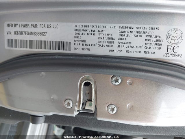 RAM 1500 Classic Tradesman 2021 1C6RR7FG4MS555027 Image 18