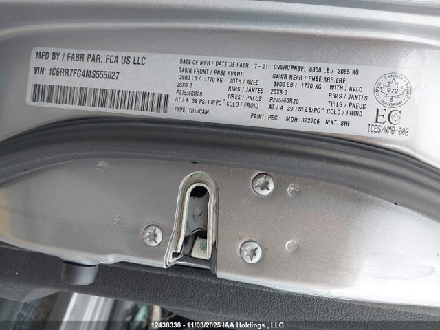 RAM 1500 Classic Tradesman 2021 1C6RR7FG4MS555027 Image 9