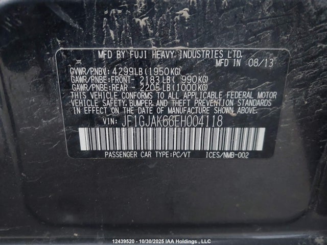 JF1GJAK66EH004118 Subaru Impreza Limited