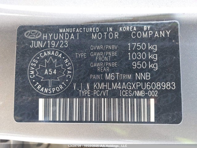 Hyundai mpi nu pe 2023 KMHLM4AGXPU608983 Image 9