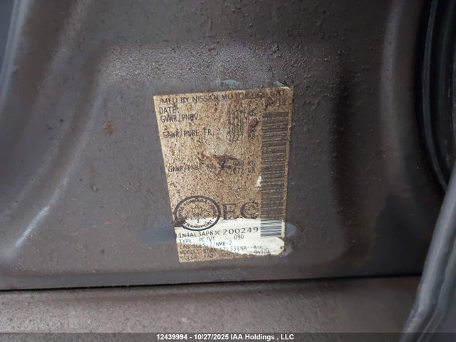 1N4AL3AP8JC200249 Nissan Altima 2.5 S/2.5 Sl Tech/2.5 Sv