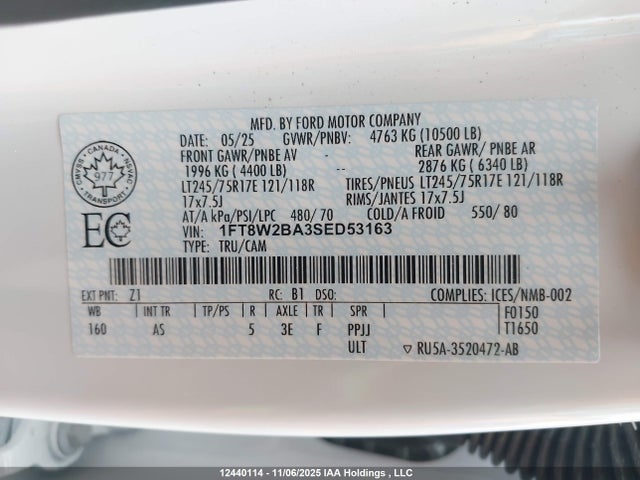 1FT8W2BA3SED53163 Ford F250