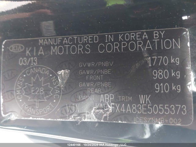 KNAFX4A83E5055373 KIA Forte