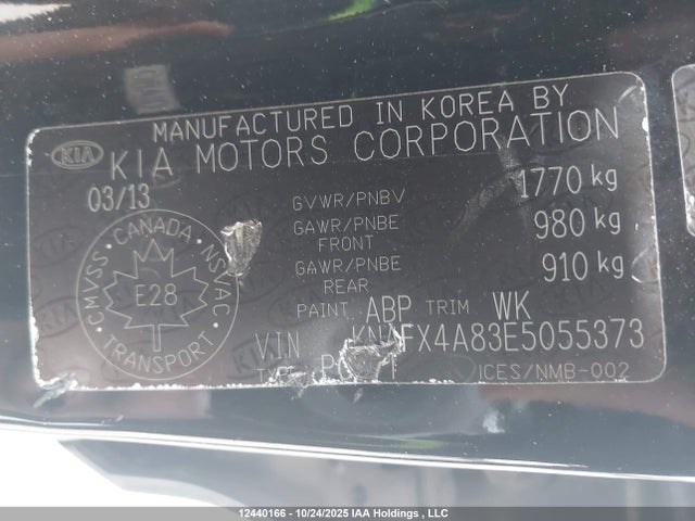 KNAFX4A83E5055373 KIA Forte