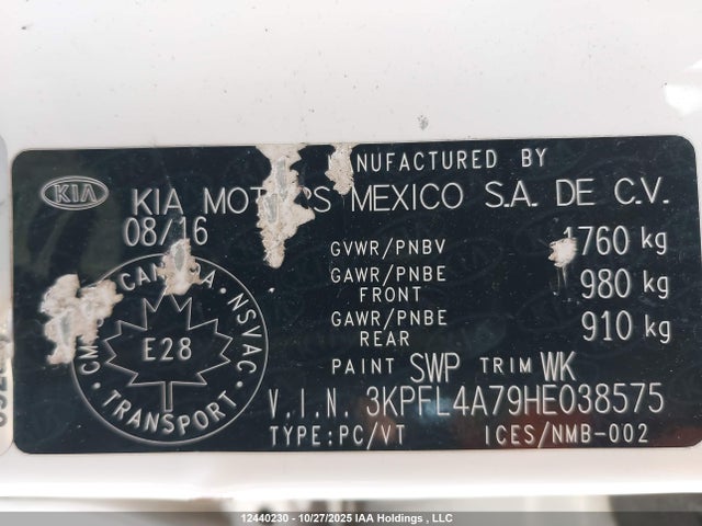 KIA mpi nu 2017 3KPFL4A79HE038575 Image 18
