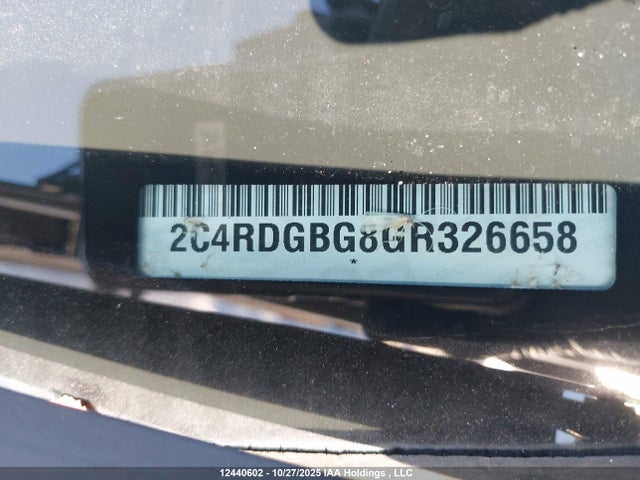 2C4RDGBG8GR326658 Dodge Grand Caravan Se/sxt