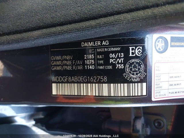 WDDGF8AB0EG162758 Mercedes-Benz C-Class