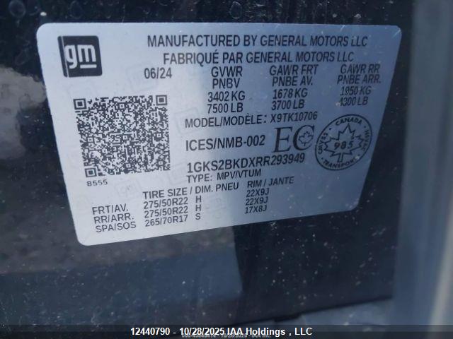1GKS2BKDXRR293949 GMC YUKON SLT