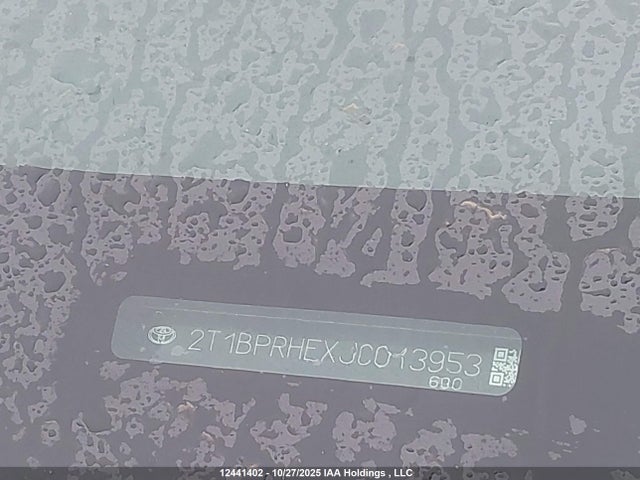 Toyota 2zr-fae 2018 2T1BPRHEXJC013953 Image 9