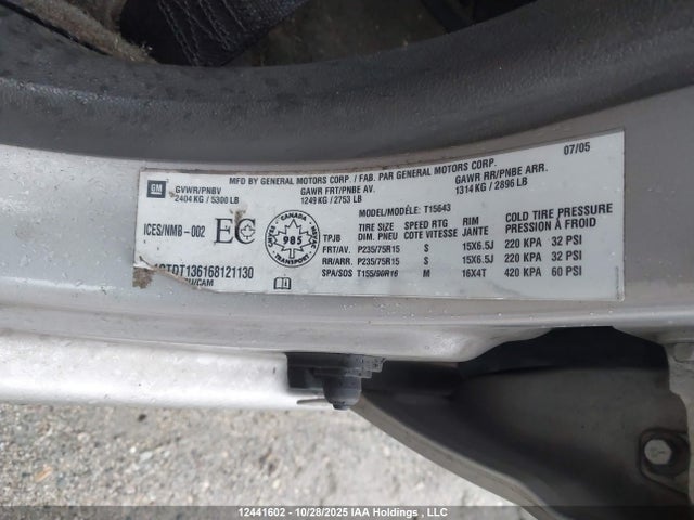 Auction sale of the 2006 Gmc Canyon, vin: 1GTDT136168121130, lot number: 12441602
