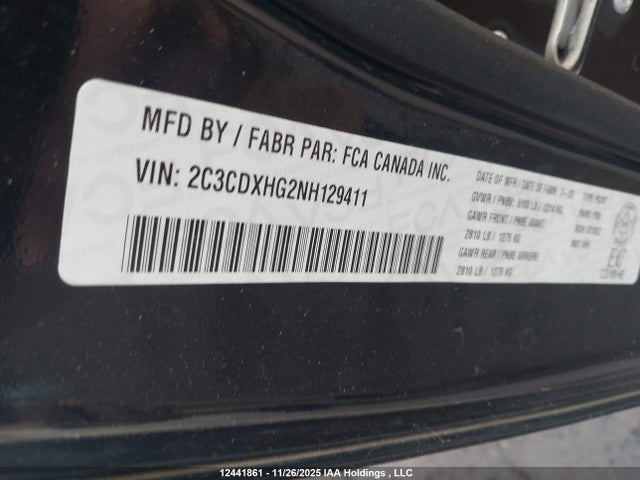 Aukcja sprzedaży 2022 Dodge Charger Gt, vin: 2C3CDXHG2NH129411, numer aukcji: 12441861