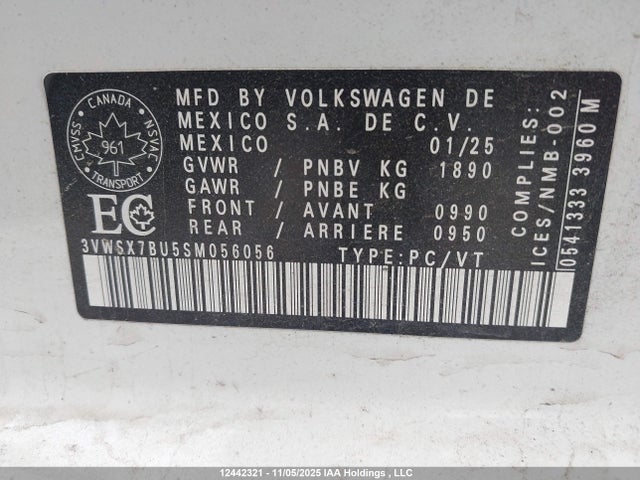 3VWSX7BU5SM056056 Volkswagen Jetta Comfortline