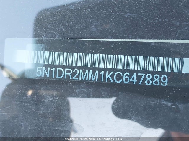5N1DR2MM1KC647889 Nissan Pathfinder Platinum/s/sl Premium/sv Tech