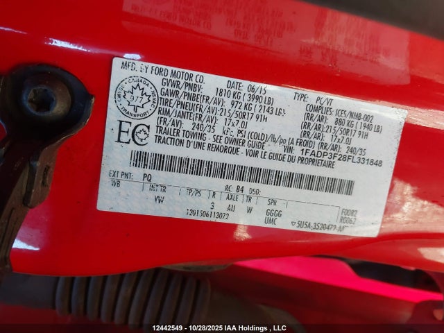 Ford Focus 2015 1FADP3F28FL331848 Image 19