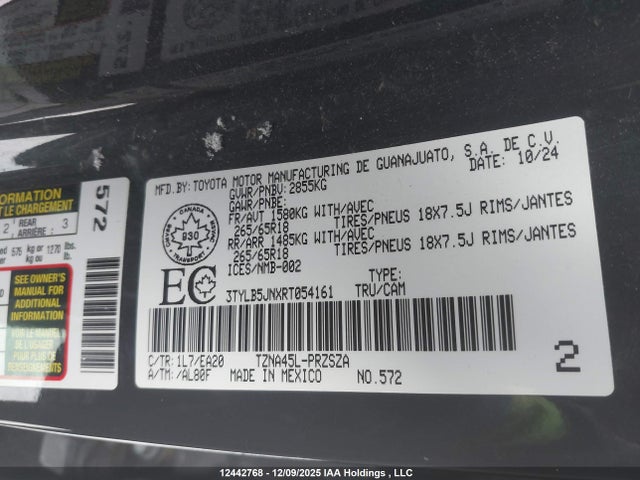 Toyota Tacoma 2024 3TYLB5JNXRT054161 Image 9