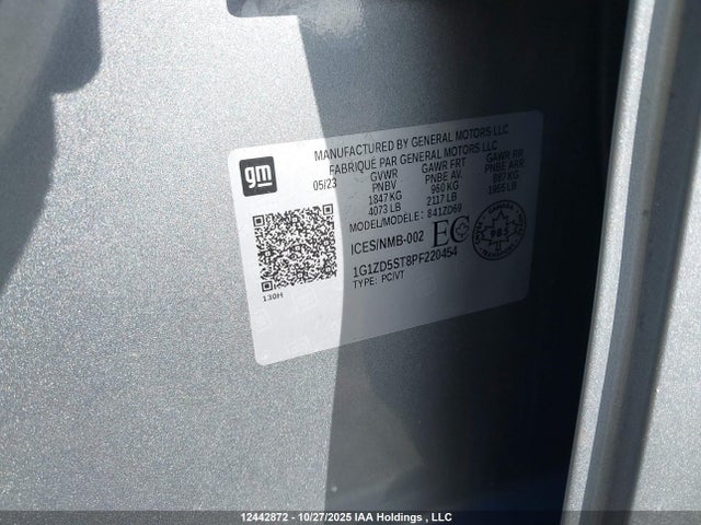 1G1ZD5ST8PF220454 Chevrolet lfv