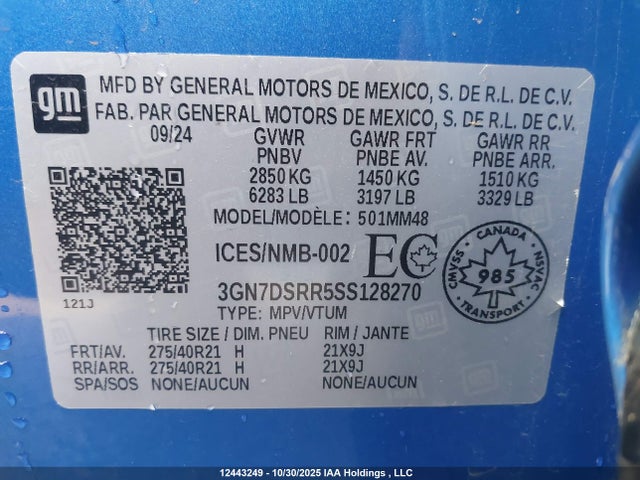 Chevrolet Equinox Ev Rs 2025 3GN7DSRR5SS128270 Image 9