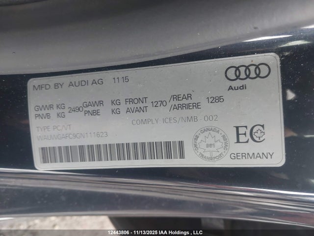 WAUWGAFC9GN111623 Audi A7
