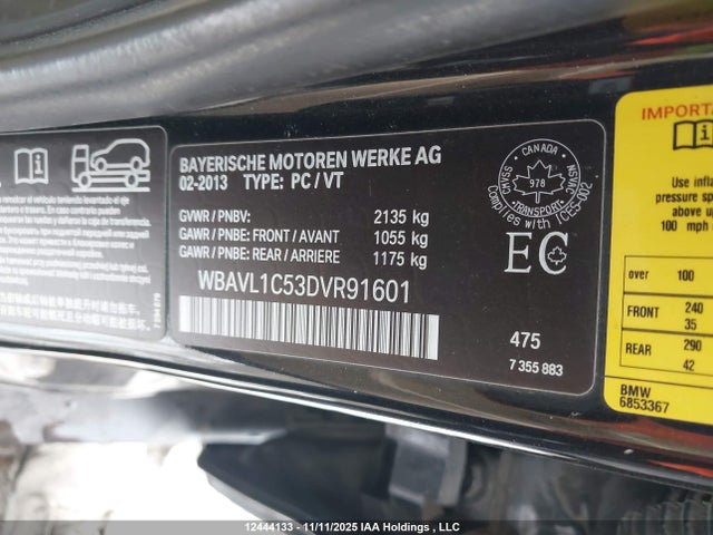 Продажа на аукционе авто 2013 Bmw X1 Xdrive28i, vin: WBAVL1C53DVR91601, номер лота: 12444133
