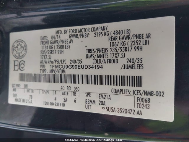 1FMCU9G90EUD34194 Ford Escape