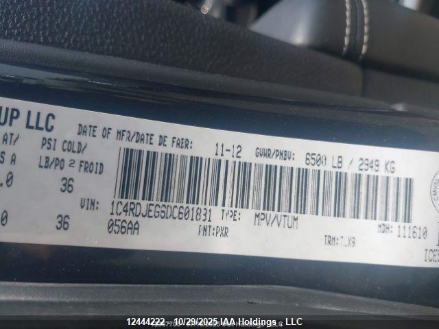 Aukcja sprzedaży 2013 Dodge Durango Citadel, vin: 1C4RDJEG6DC601831, numer aukcji: 12444222
