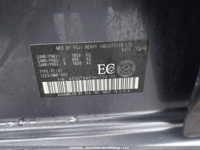 4S3GTAA61H1708195 Subaru na