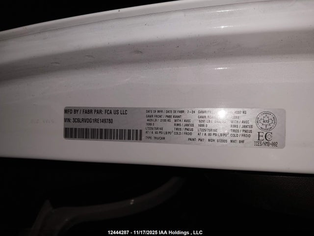 3C6LRVDG1RE149780 RAM Promaster 2500 2500 High