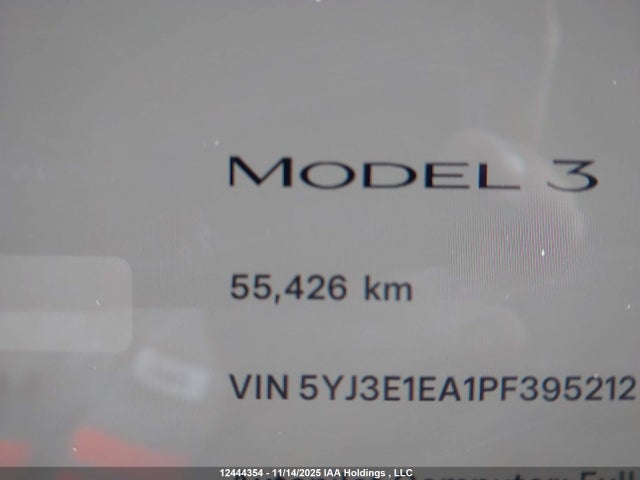 5YJ3E1EA1PF395212 Tesla Model 3 Rwd