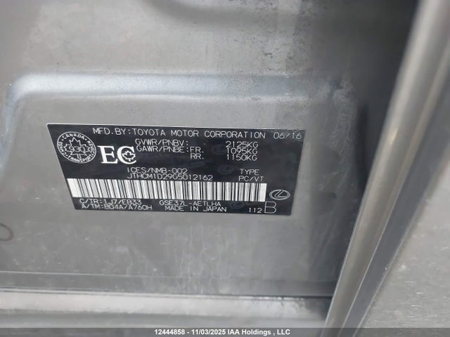 Lexus Is 300 300 2016 JTHCM1D29G5012162 Image 9
