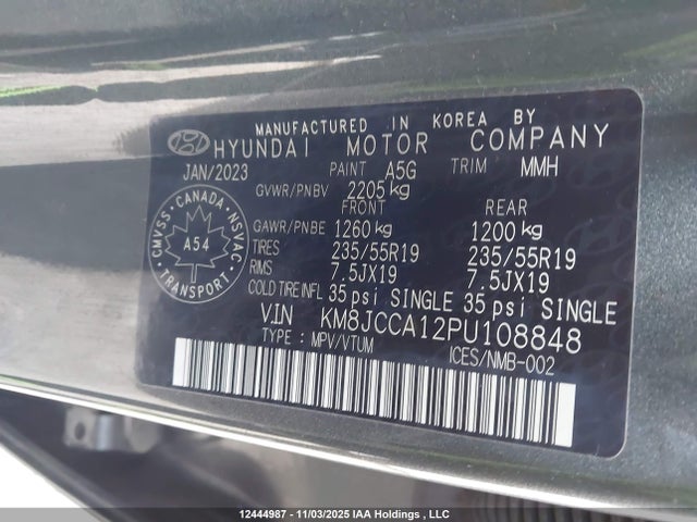KM8JCCA12PU108848 Hyundai Tucson Ultimate Hybrid Awd