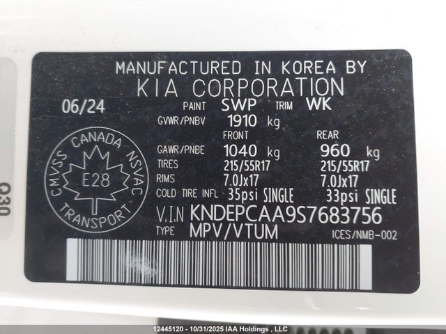KNDEPCAA9S7683756 KIA Seltos Lx