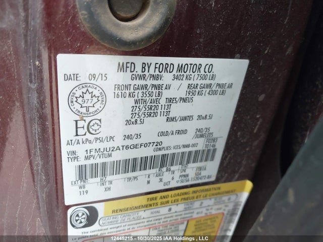 Ford gtdi 2016 1FMJU2AT6GEF07720 Image 18