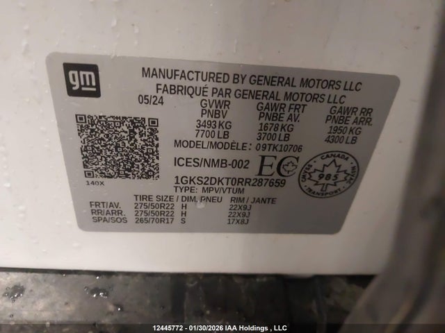 GMC Yukon Denali Denali 2024 1GKS2DKT0RR287659 Image 18