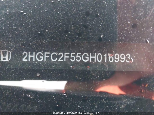Aukcja sprzedaży 2016 Honda Civic, vin: 2HGFC2F55GH016993, numer aukcji: 12445947