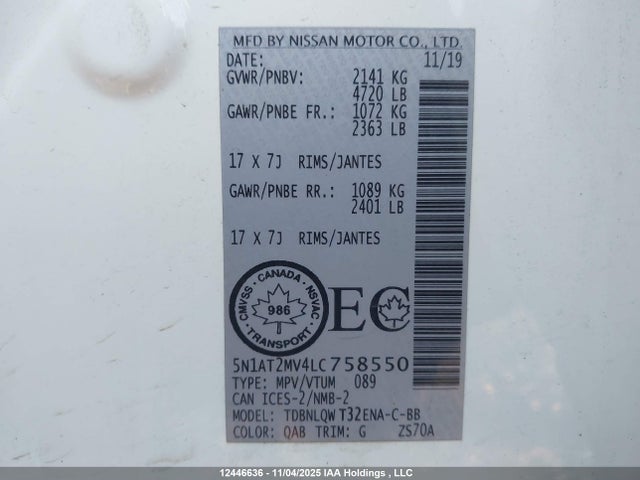 Nissan Rogue 2020 5N1AT2MV4LC758550 Image 18