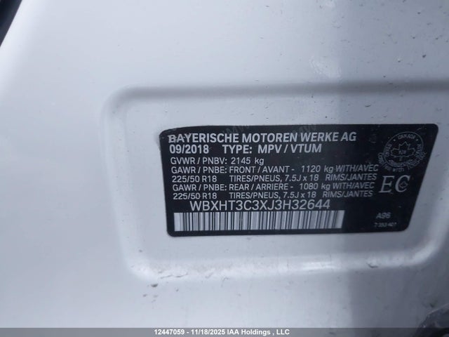 WBXHT3C3XJ3H32644 BMW X1 Xdrive28i