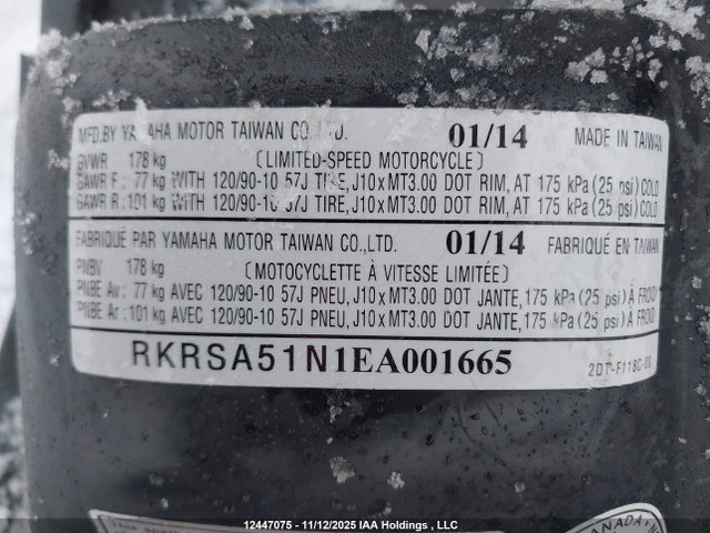 Yamaha Yw50 Fx 2014 RKRSA51N1EA001665 Image 14