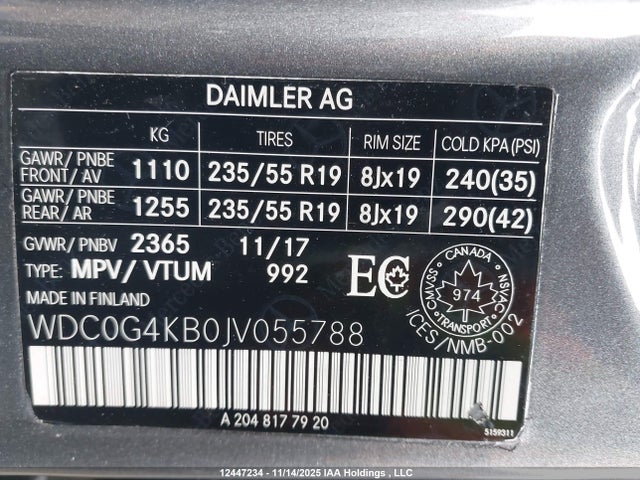 WDC0G4KB0JV055788 Mercedes-Benz Glc 300 4matic