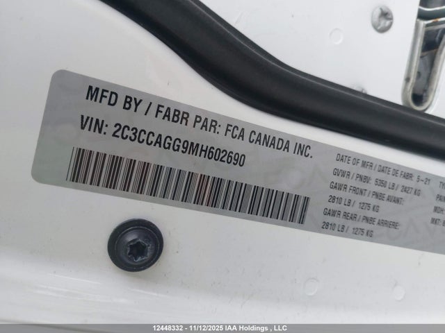 12448332 :رقم المزاد ، 2C3CCAGG9MH602690 vin ، 2021 Chrysler 300 S Awd مزاد بيع