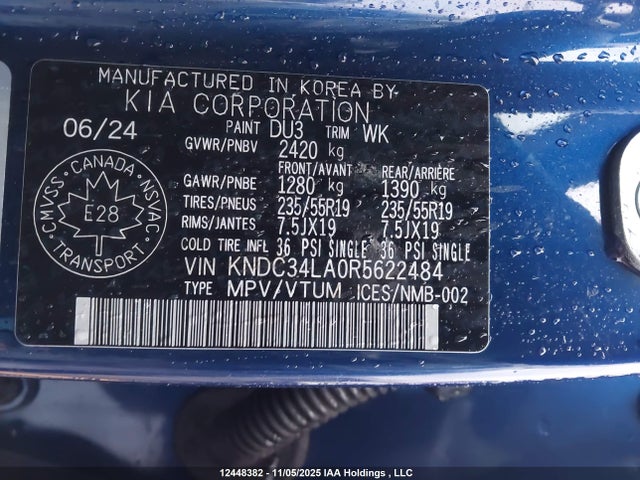 KNDC34LA0R5622484 KIA Ev6 Wind
