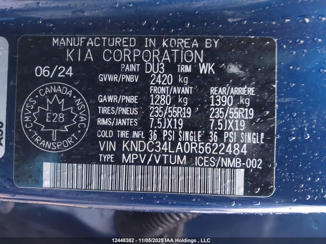 KNDC34LA0R5622484 KIA Ev6 Wind
