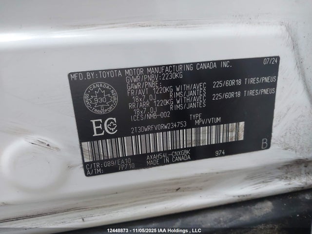 2T3DWRFV0RW234753 Toyota Rav4 Hybrid Limited