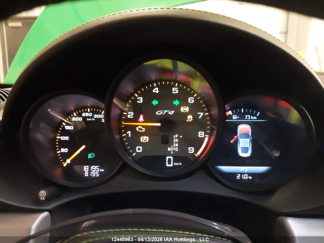 Продаж на аукціоні авто 2021 Porsche 718 Cayman Gt4, vin: WP0AC2A85MS289186, номер лоту: 12448963